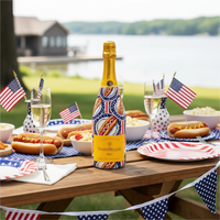 Thumbnail for Summer Hot Dog Bottle Wrap on Champagne Bottle