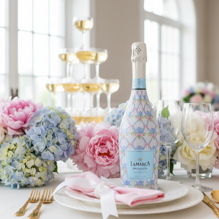 Beau Bottles Hydrangea Lattice - Prosecco Collection