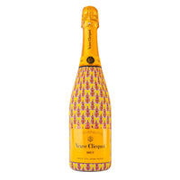 Thumbnail for Beau Bottles Wrap Indian Blockprint Yellow Leaf - Veuve Edition