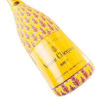 Thumbnail for Beau Bottles Wrap Indian Blockprint Yellow Leaf - Veuve Edition