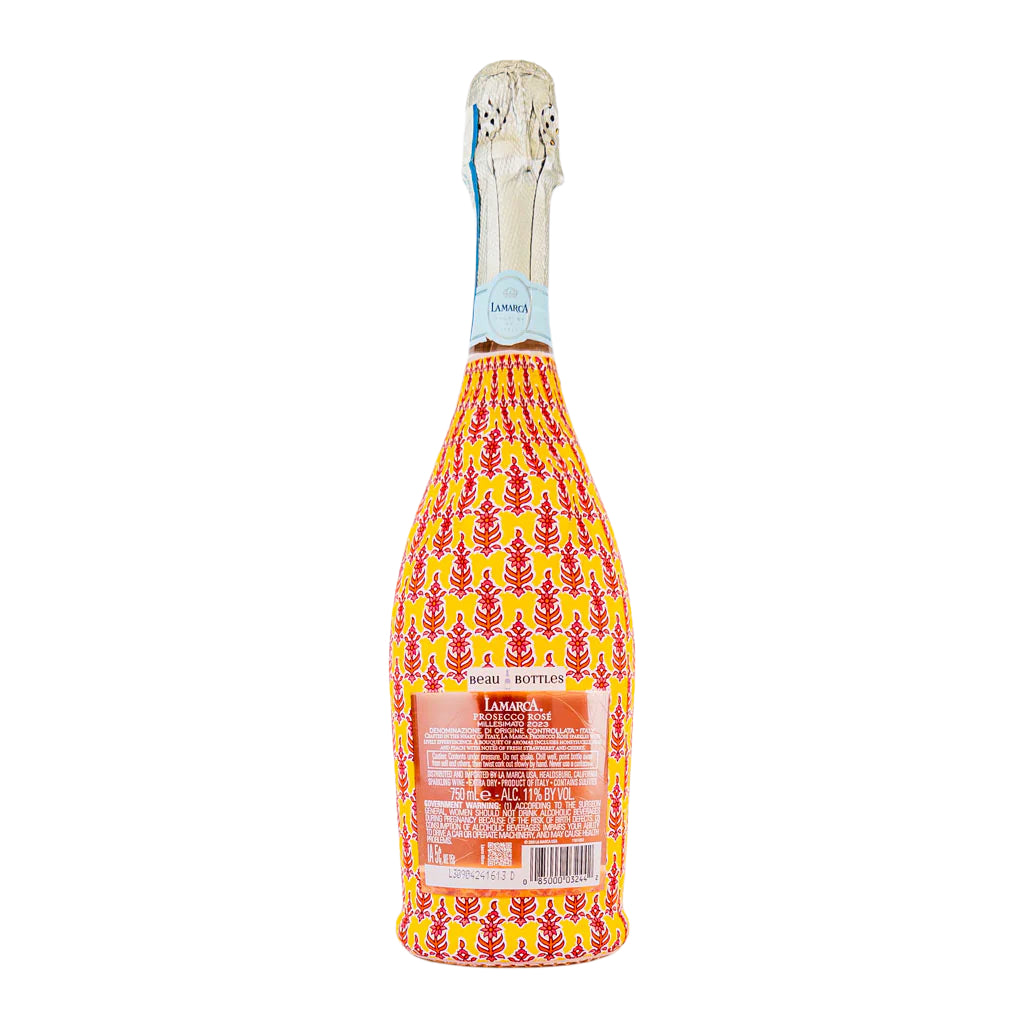 Beau Bottles Indian Yellow Leaf Blockprint- La Marca Edition
