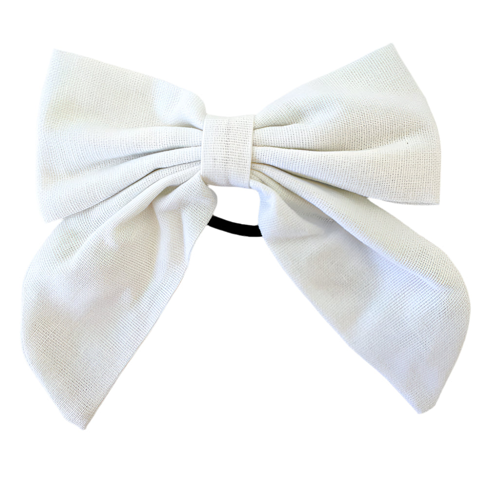 Beau Bottles White Linen Bottle Bow
