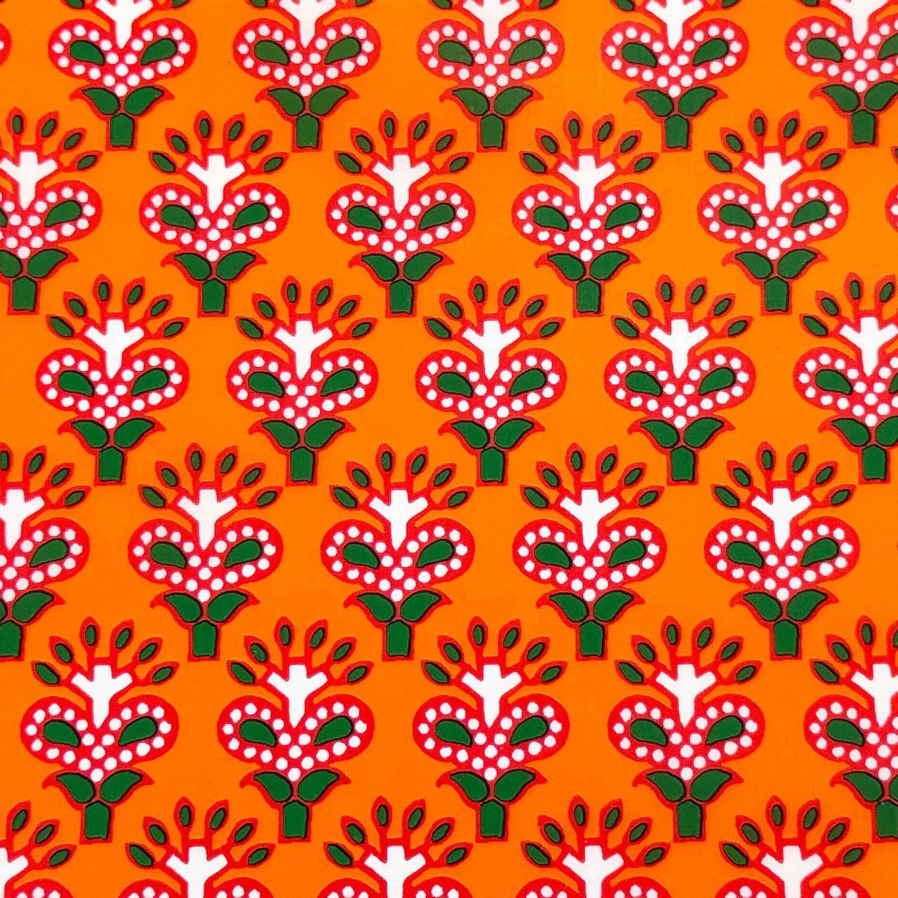 Indian Blockprint Red Leaf Bottle Wrap on Champagne Bottle