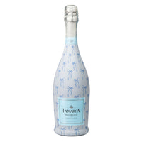 Thumbnail for Grandmillennial Blue Bows Prosecco Bottle Wrap