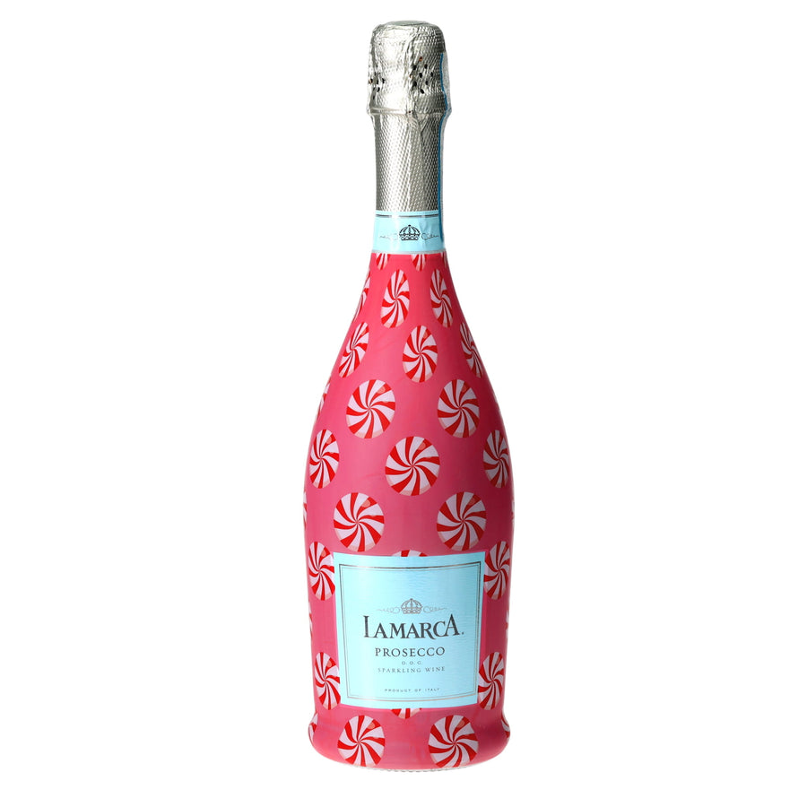 Peppermint Parade Prosecco Bottle Wrap