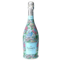 Thumbnail for Hamptons Cottage Garden Prosecco Bottle Wrap bottle wrap on a La Marca prosecco bottle