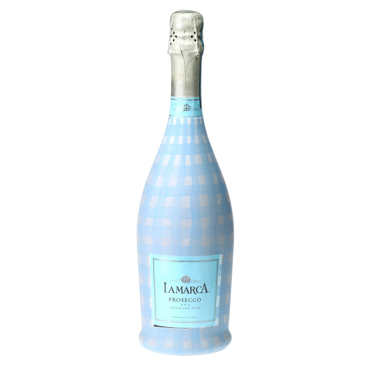 Beau Bottles Powder Blue Picnic Gingham- Prosecco Collection