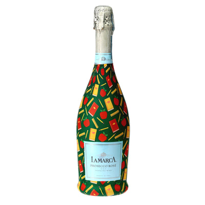 Teacher's Pet Prosecco Bottle Wrap bottle wrap on a La Marca prosecco bottle