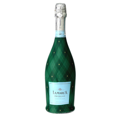 Emerald Argyle Prosecco Bottle Wrap bottle wrap on a La Marca prosecco bottle