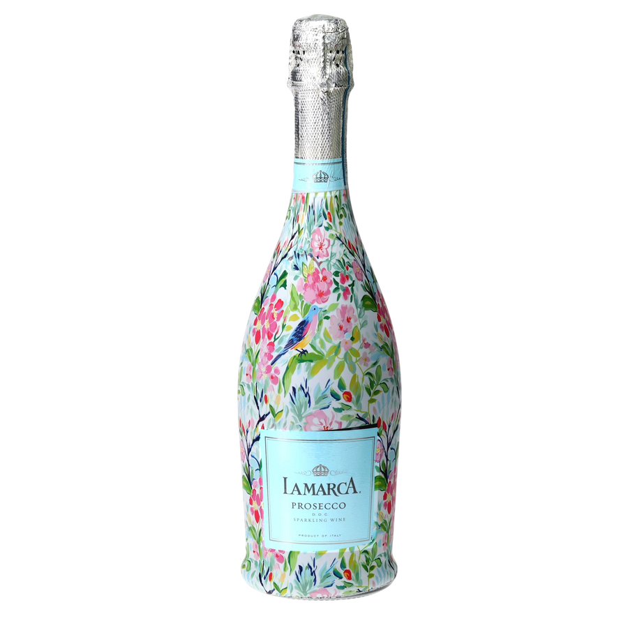 Springtime Serenade Prosecco Bottle Wrap — 360 view
