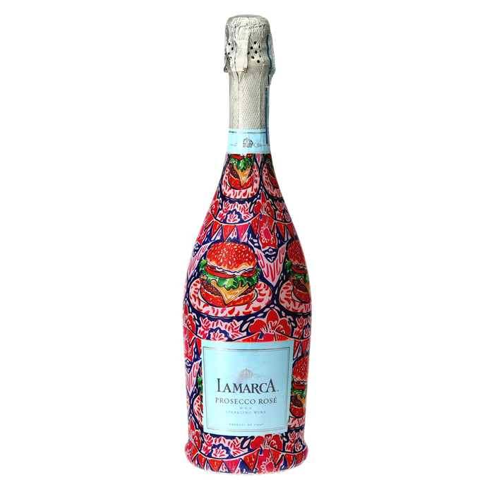 Summer Grill Out Prosecco Bottle Wrap — 360 view
