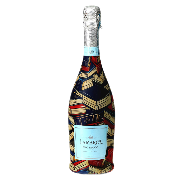 Library Prosecco Bottle Wrap — 360 view