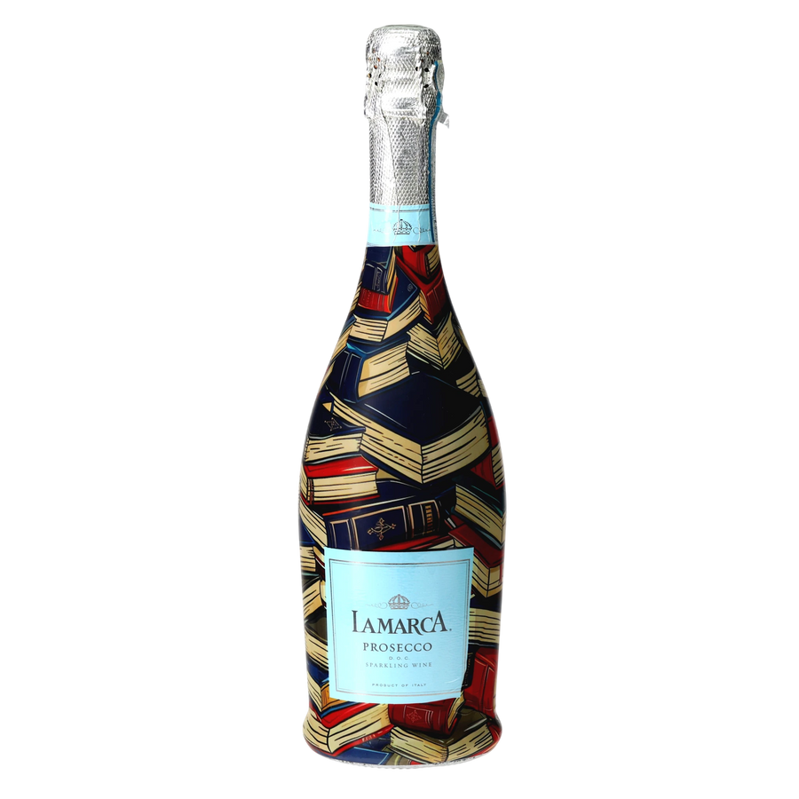 Library Prosecco Bottle Wrap — 360 view