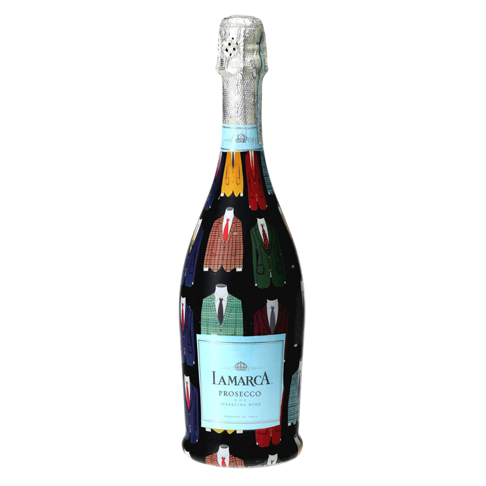 Suits Prosecco Bottle Wrap — 360 view