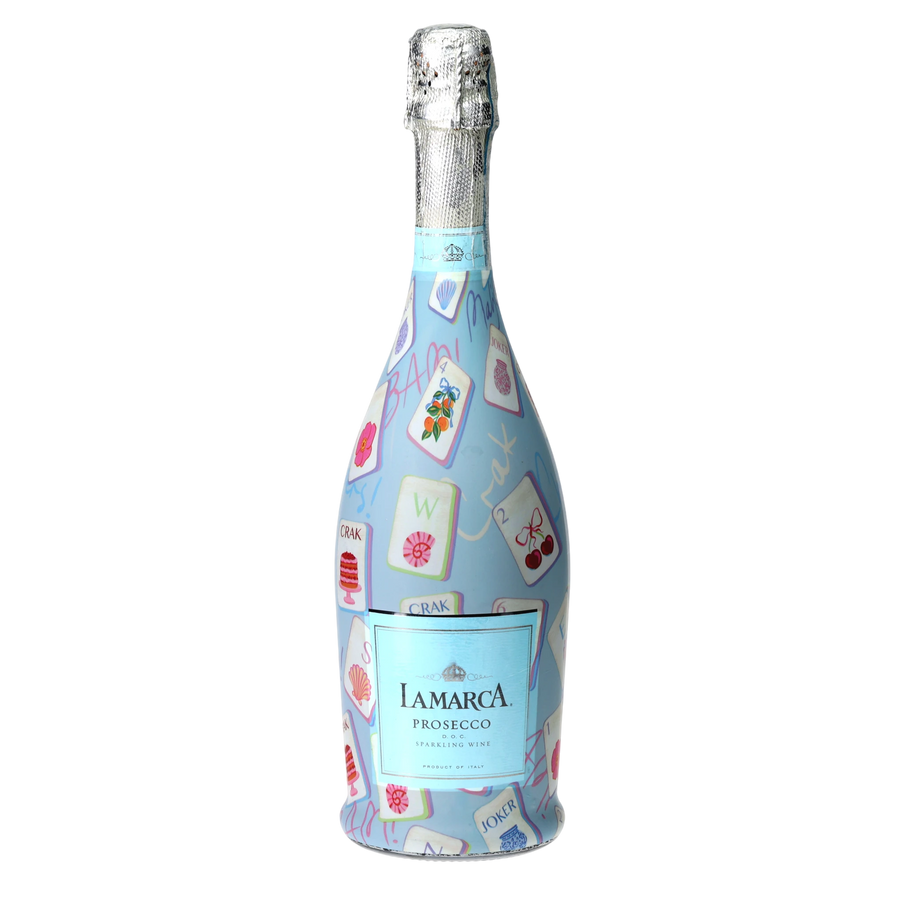Beau Bottles Pastel Blue Mahjong - Prosecco Collection — 360 view