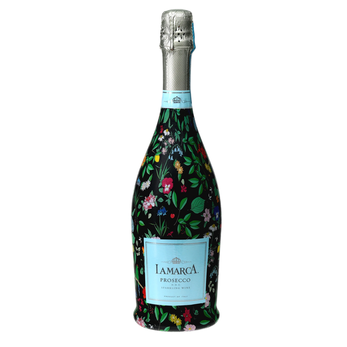 Sheridan French Collection - Onyx Wildflower Prosecco Bottle Wrap — 360 view