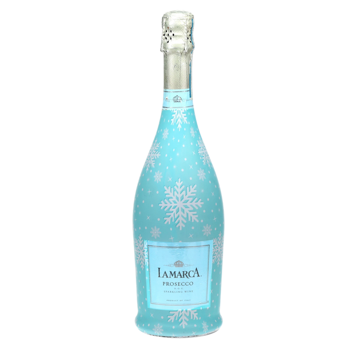 Snowflakes Prosecco Bottle Wrap — 360 view