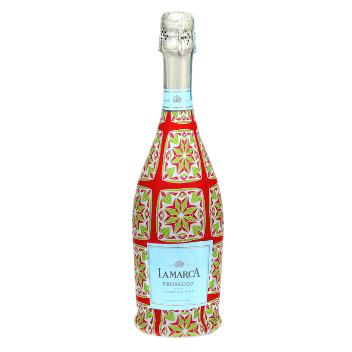 Holiday Kaleidoscope Prosecco Bottle Wrap — 360 view
