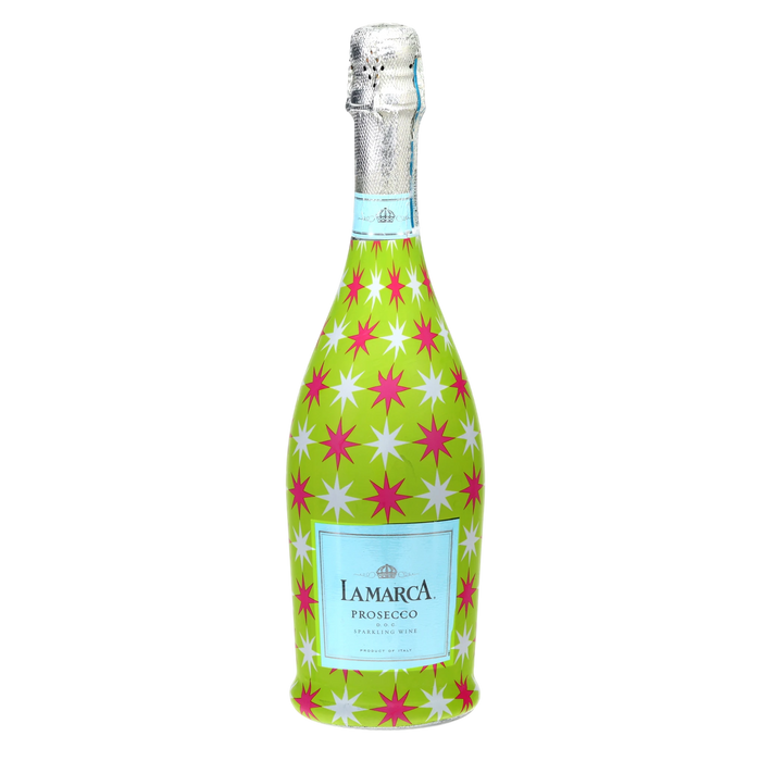 Lime Starburst Prosecco Bottle Wrap — 360 view
