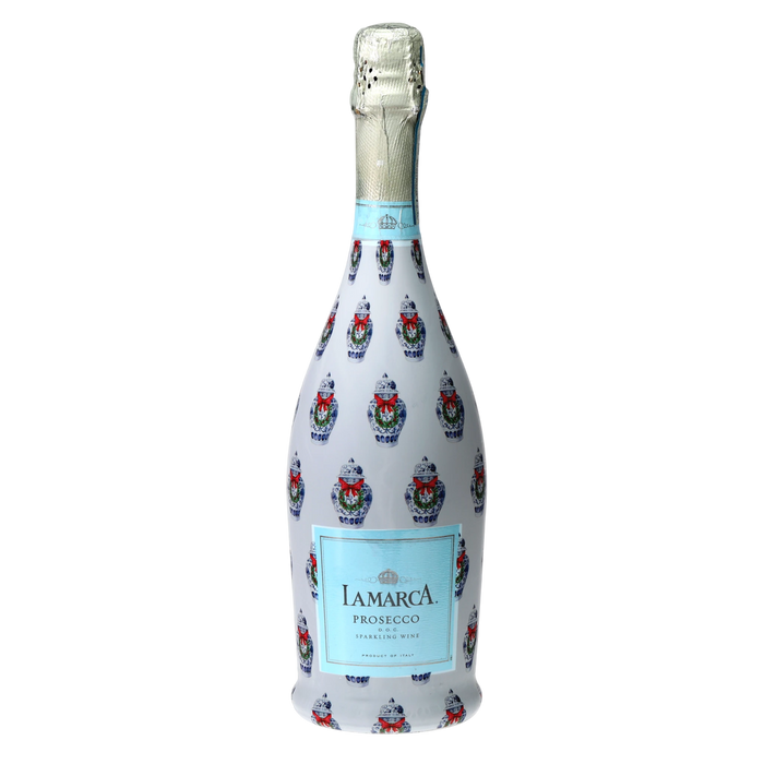 WH Hostess Christmas Ginger Jars Prosecco Bottle Wrap — 360 view