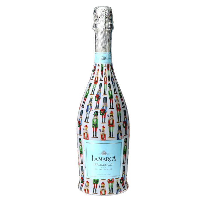 WH Hostess Nutcrackers Prosecco Bottle Wrap — 360 view