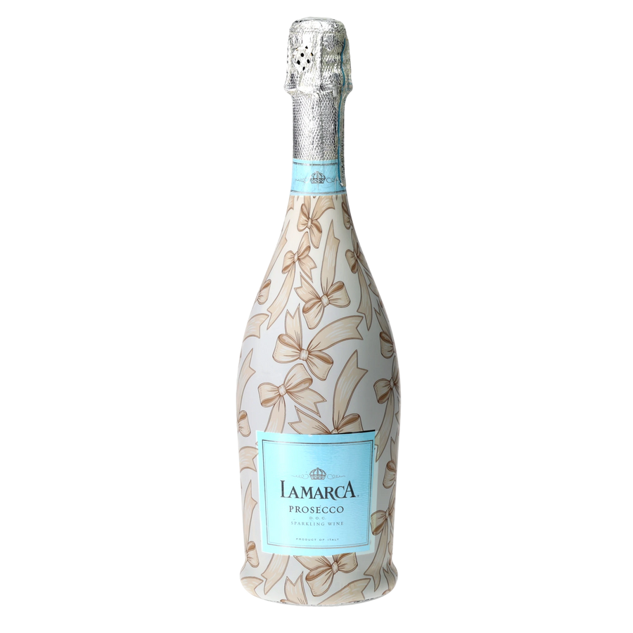 Beau Bottles Beige Bows - Prosecco Collection — 360 view