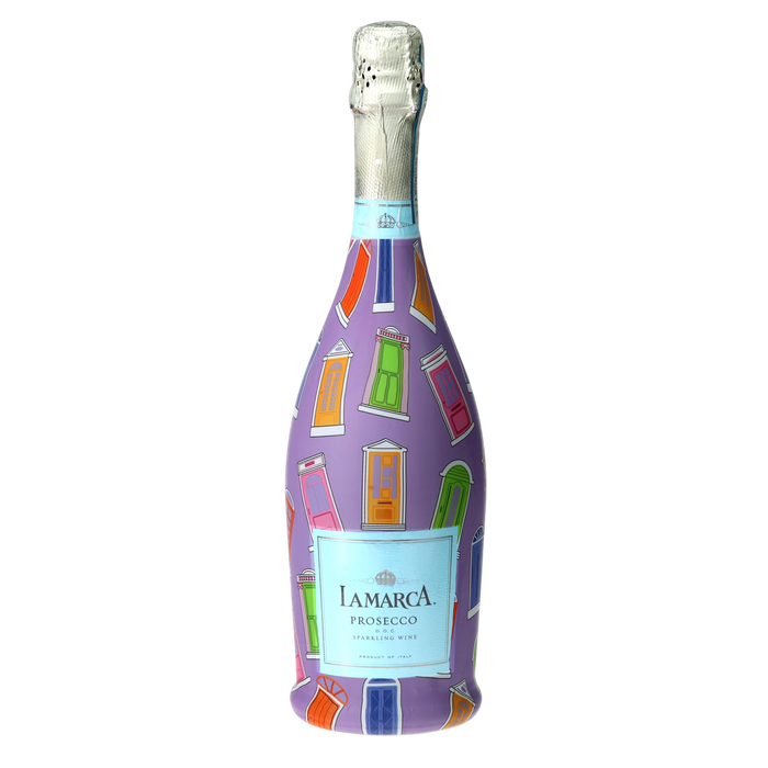 Notting Hill Doors Prosecco Bottle Wrap — 360 view