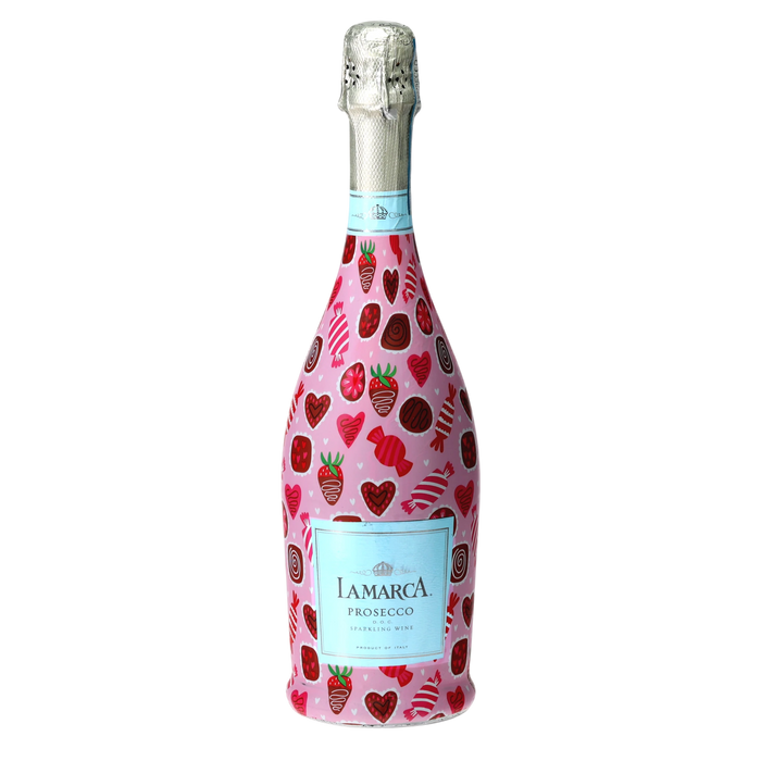 Limited Edition Amour Chocolat Prosecco Bottle Wrap — 360 view