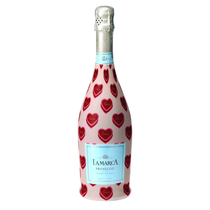 Sweetheart Cakes Prosecco Bottle Wrap — 360 view