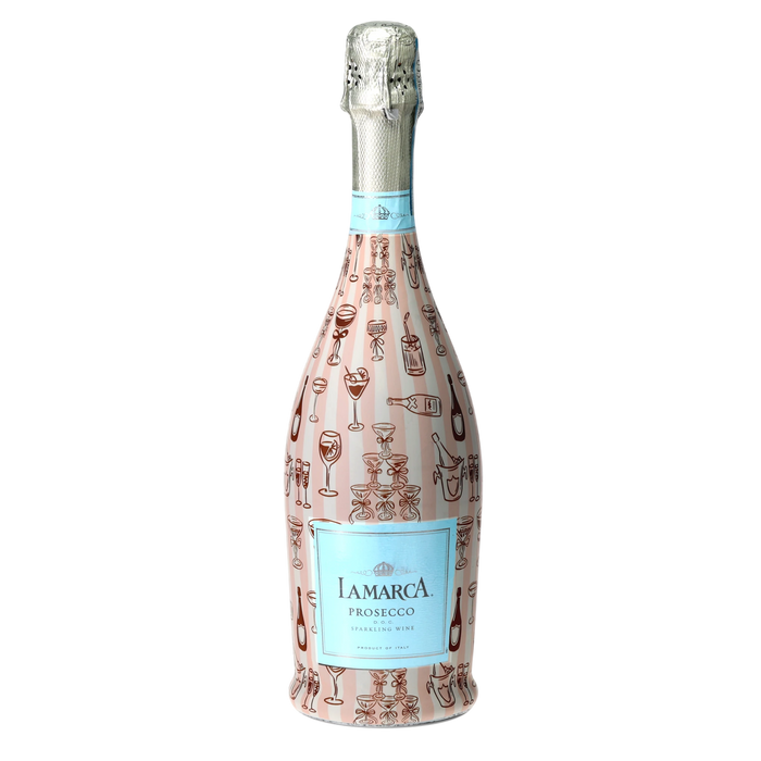 Toast & Bubbles Prosecco Bottle Wrap — 360 view