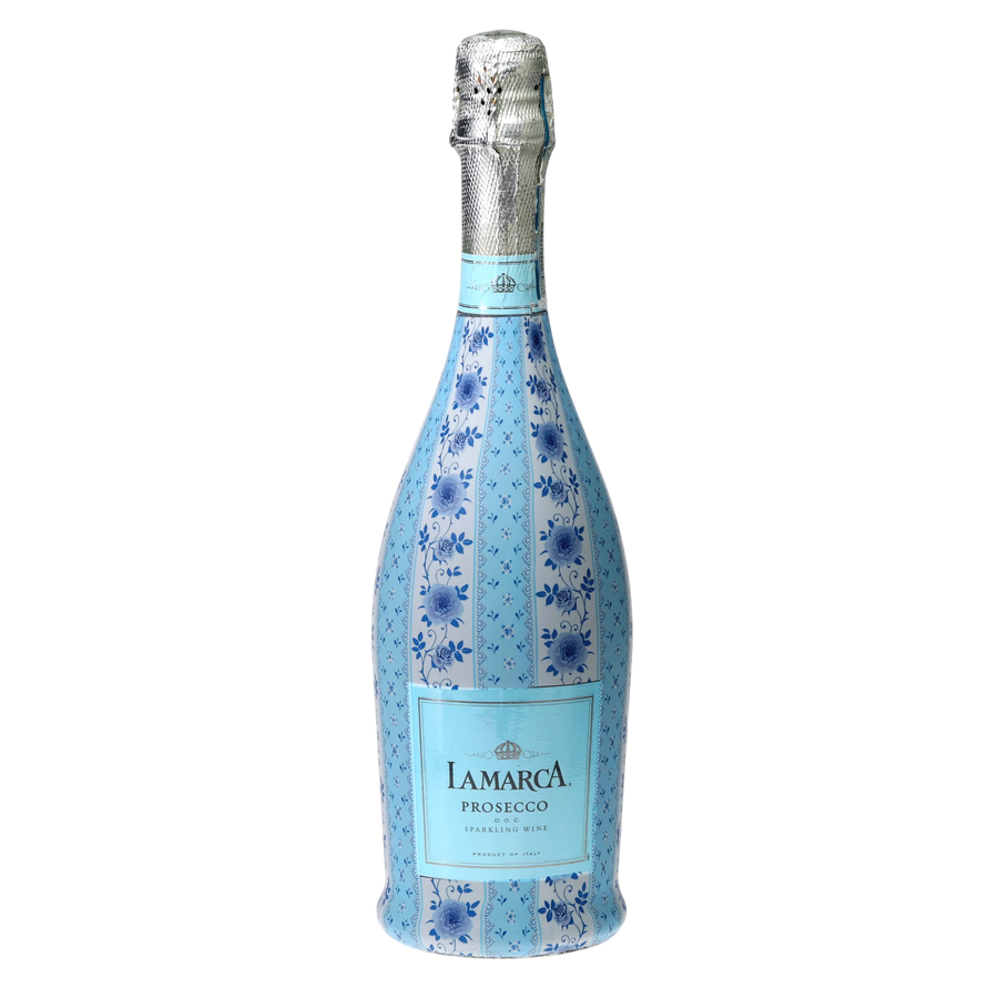 Beau Bottles Blue Chateau Rose Stripe - Prosecco Collection — 360 view