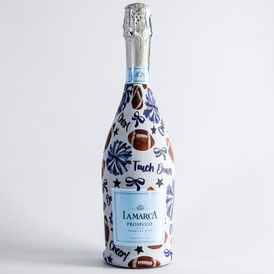 Beau Bottle Royal Blue and White Game Day - Prosecco Collection