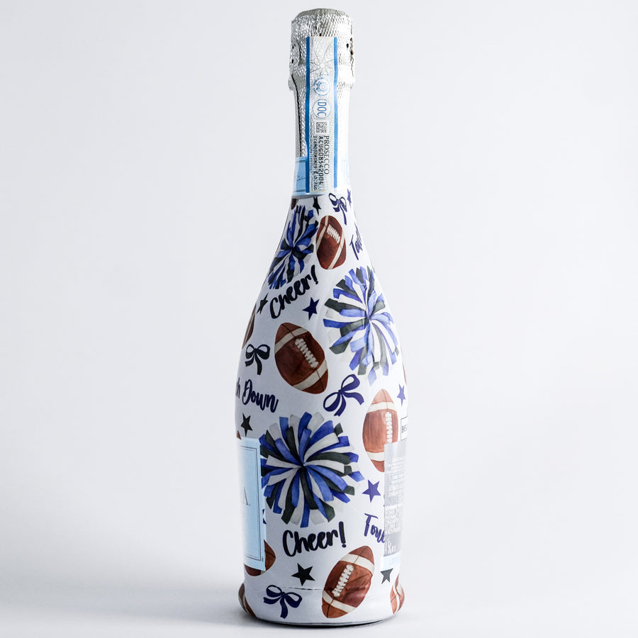 Beau Bottle Royal Blue and White Game Day - Prosecco Collection