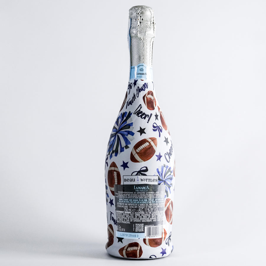 Beau Bottle Royal Blue and White Game Day - Prosecco Collection