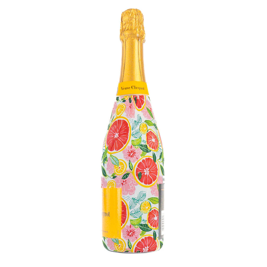 Preppy Grapefruits Bottle Wrap on Champagne Bottle