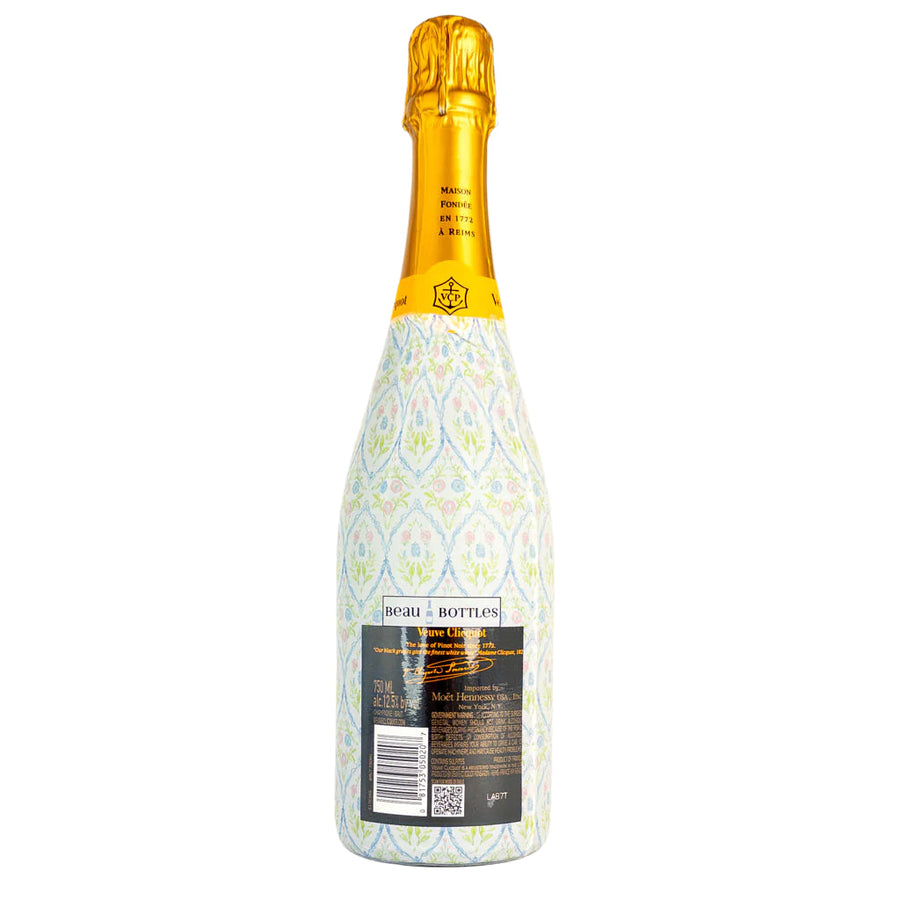 Wrap Grandmillienial Floral Medallion Bottle Wrap on Champagne Bottle