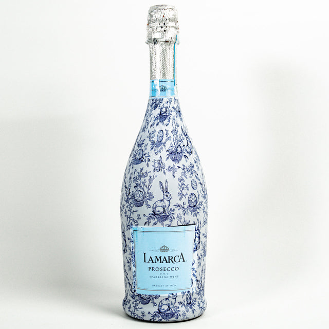 Beau Bottles Blue Easter Bunny Toile- Prosecco Collection