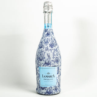 Beau Bottles Blue Easter Bunny Toile- Prosecco Collection