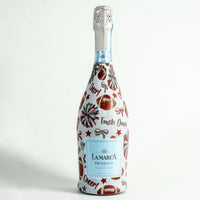 Thumbnail for Crimson and Grey Game Day Bottle Wrap on La Marca Prosecco