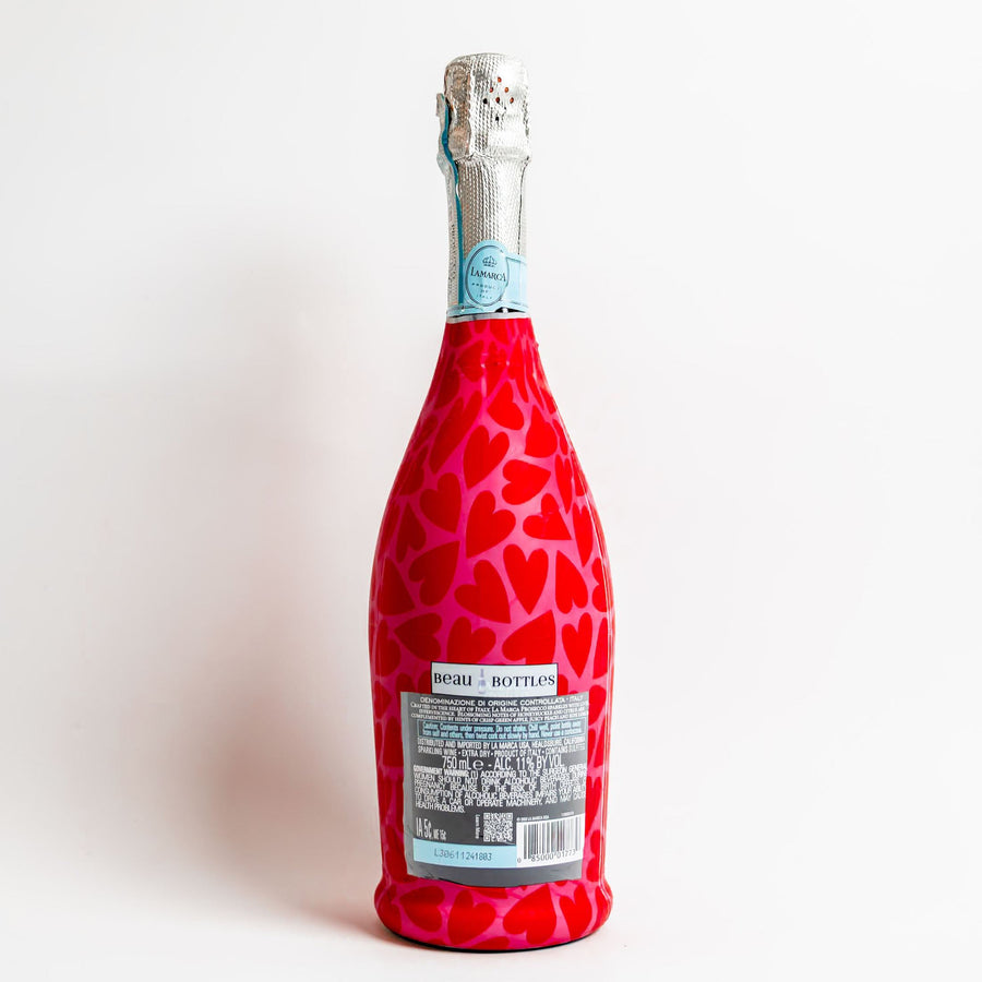 Pop Hearts Bottle Wrap on La Marca Prosecco