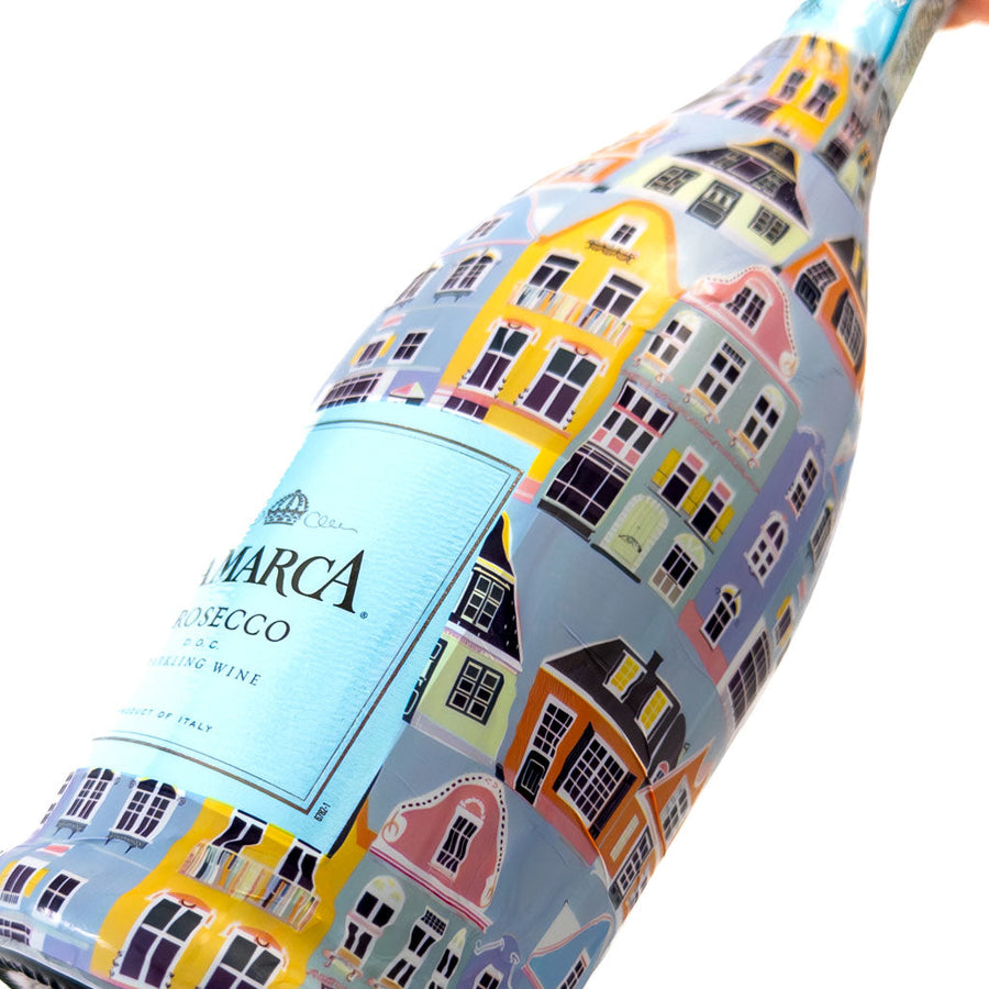 Beau Bottles Blue Row Houses - Prosecco Collection