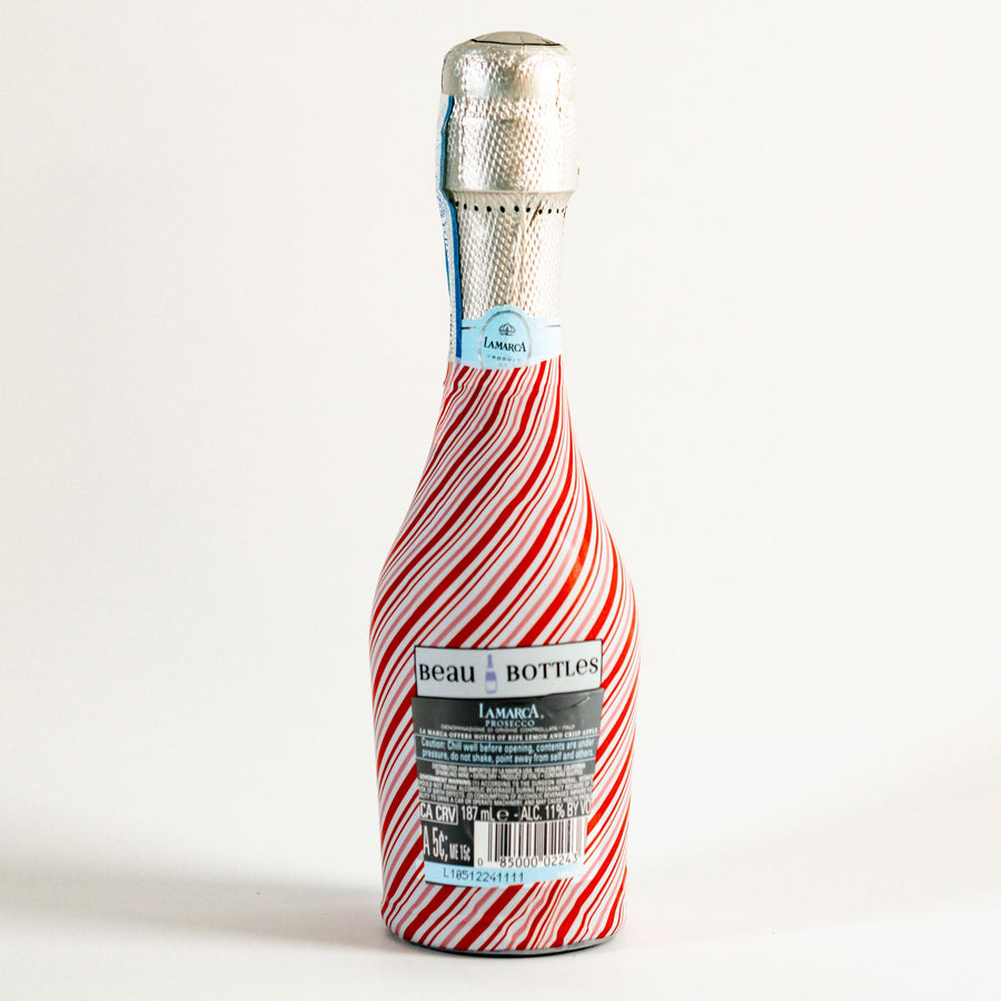 Beau Bottles Candy Cane Stripes - MINI Prosecco Collection - Six Pack