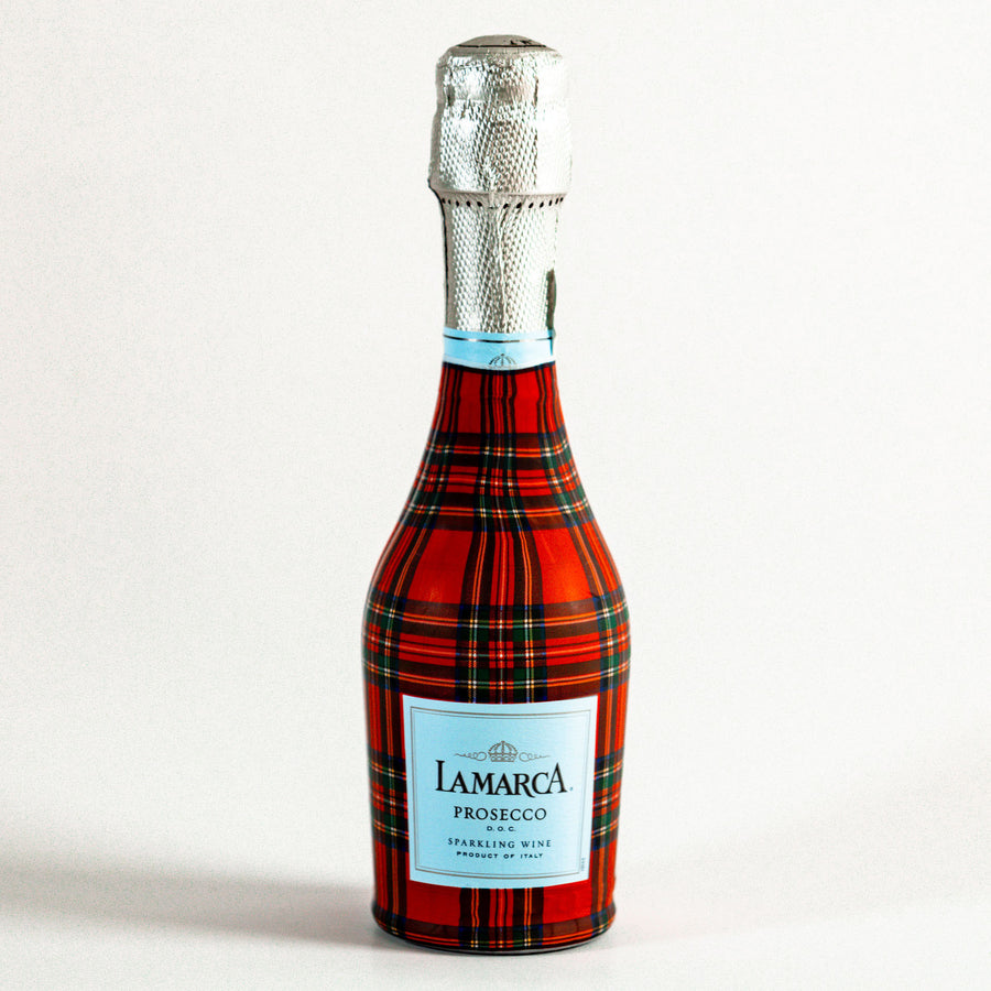 Beau Bottles Red and Green Christmas Tartan - MINI Prosecco Collection - Six Pack