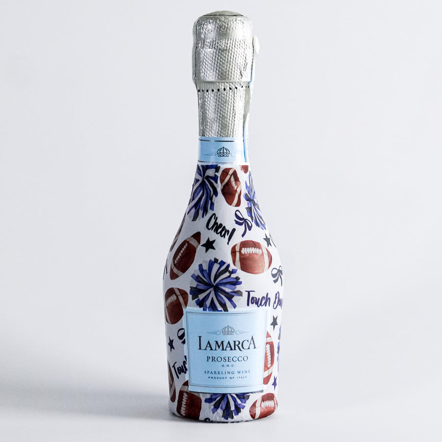 Beau Bottles Royal Blue and White Game Day - MINI Prosecco Collection - Six Pack