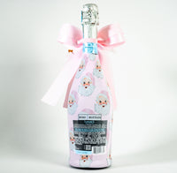 Thumbnail for Wrapido Watercolor Pink Santa Bottle Wrap & Bougie Bow Matching Set on La Marca Prosecco