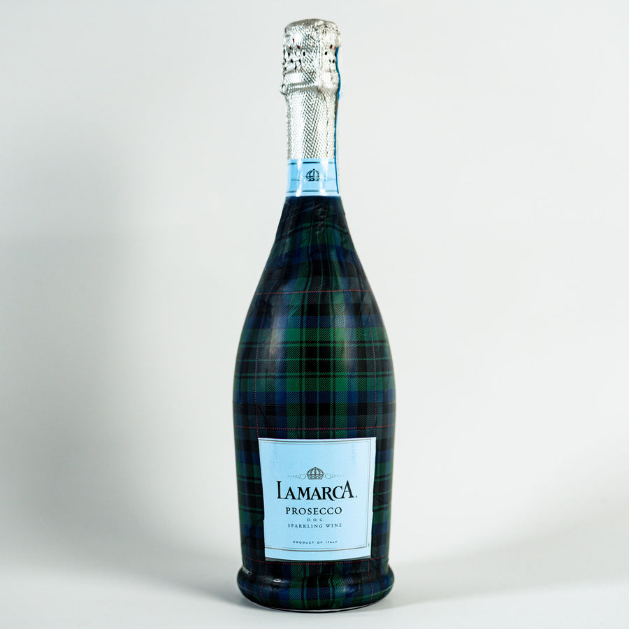 Beau Bottles Blue and Green Christmas Tartan - Prosecco Collection