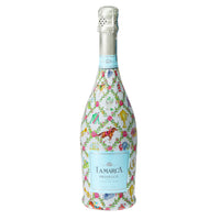 Thumbnail for Rosanne Beck Kentucky Derby Prosecco Bottle Wrap bottle wrap on a La Marca prosecco bottle