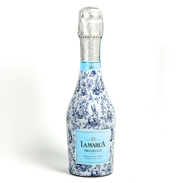 Beau Bottles Blue Easter Bunny Toile- MINI Prosecco Collection - Six Pack