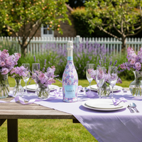 Thumbnail for Lavender Lace Bows Bottle Wrap on La Marca Prosecco
