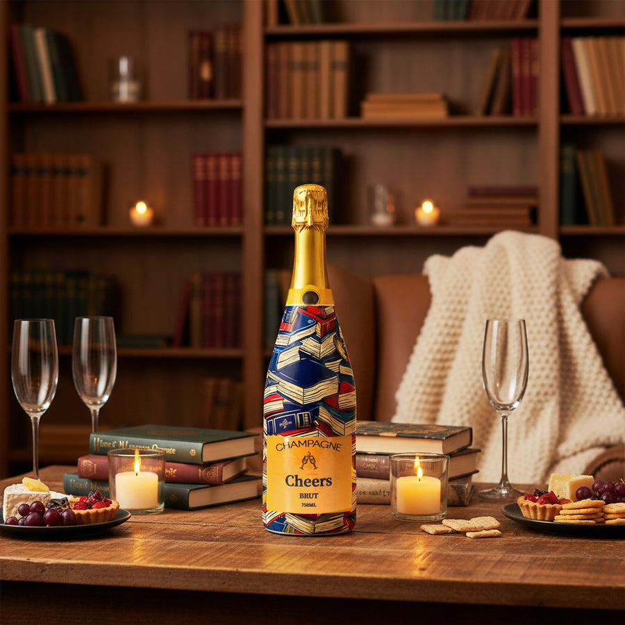 Library Champagne Bottle Wrap